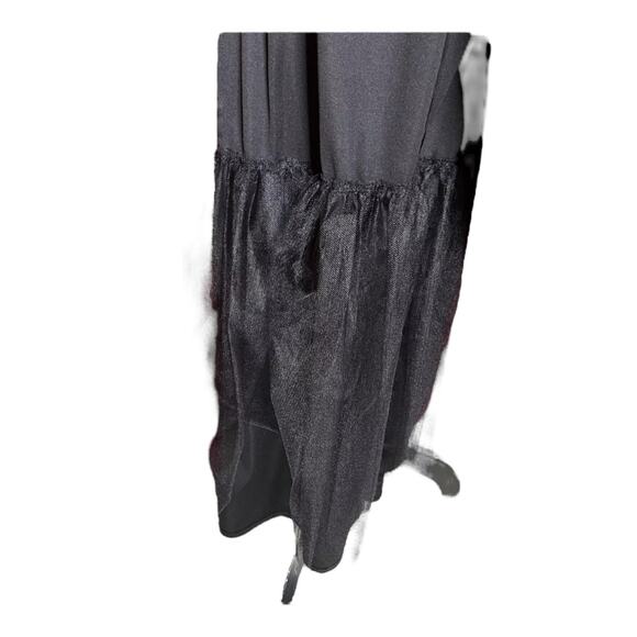 Betsy Adam Prom Dress/Gown Goth/Formal Ball Gown Split Ombre Mesh Black Red Sz 6 - Picture 7 of 10